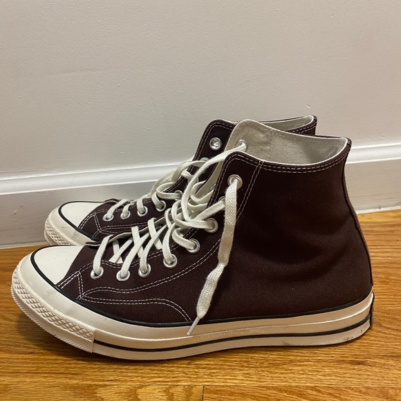 NWOT brown converse high tops - Picture 1 of 2